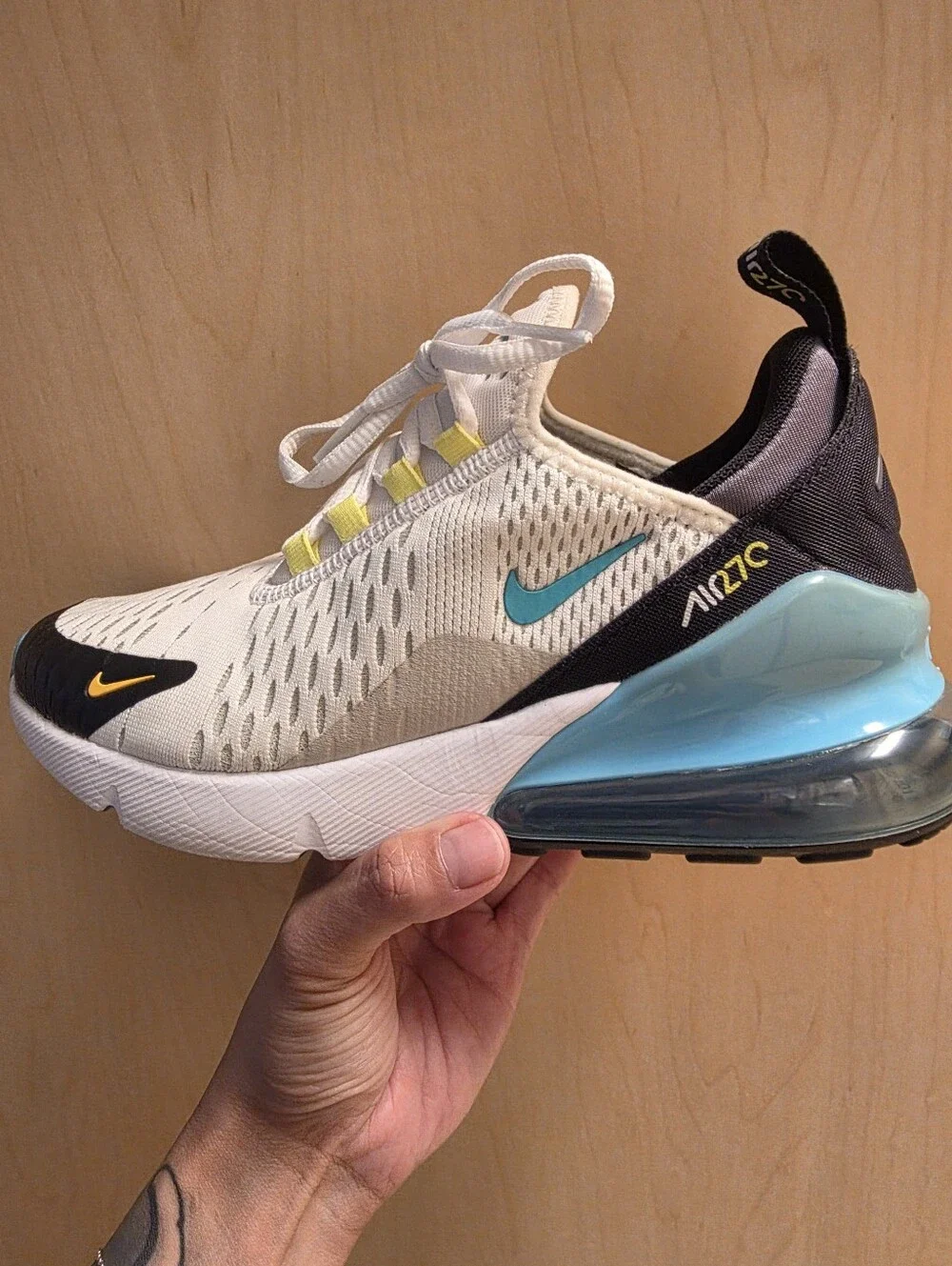 Nike Air Max 270 Cream with Teal & Black Accents